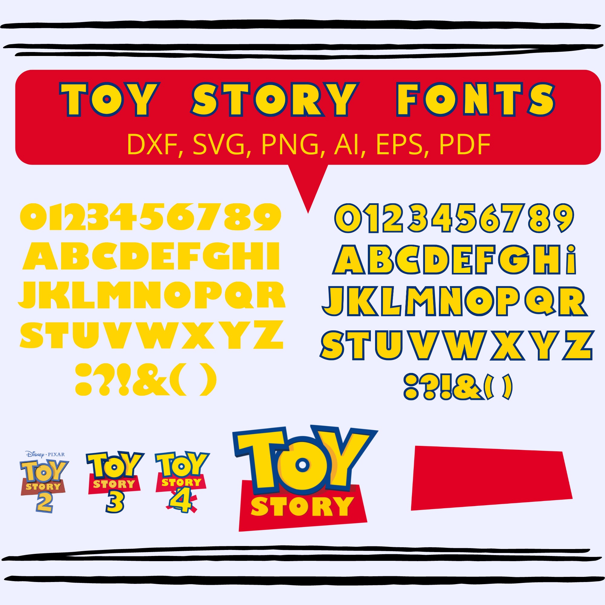 Toy Story Alphabet SVG, Toy Story SVG, Toy Story Font Svg, Toy Story  ClipArt, ToyStory Font Letters and Numbers SVG, ToyStory Svg, Toy Story