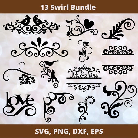 SWIRL SVG Bundle / flourish svg / swoosh