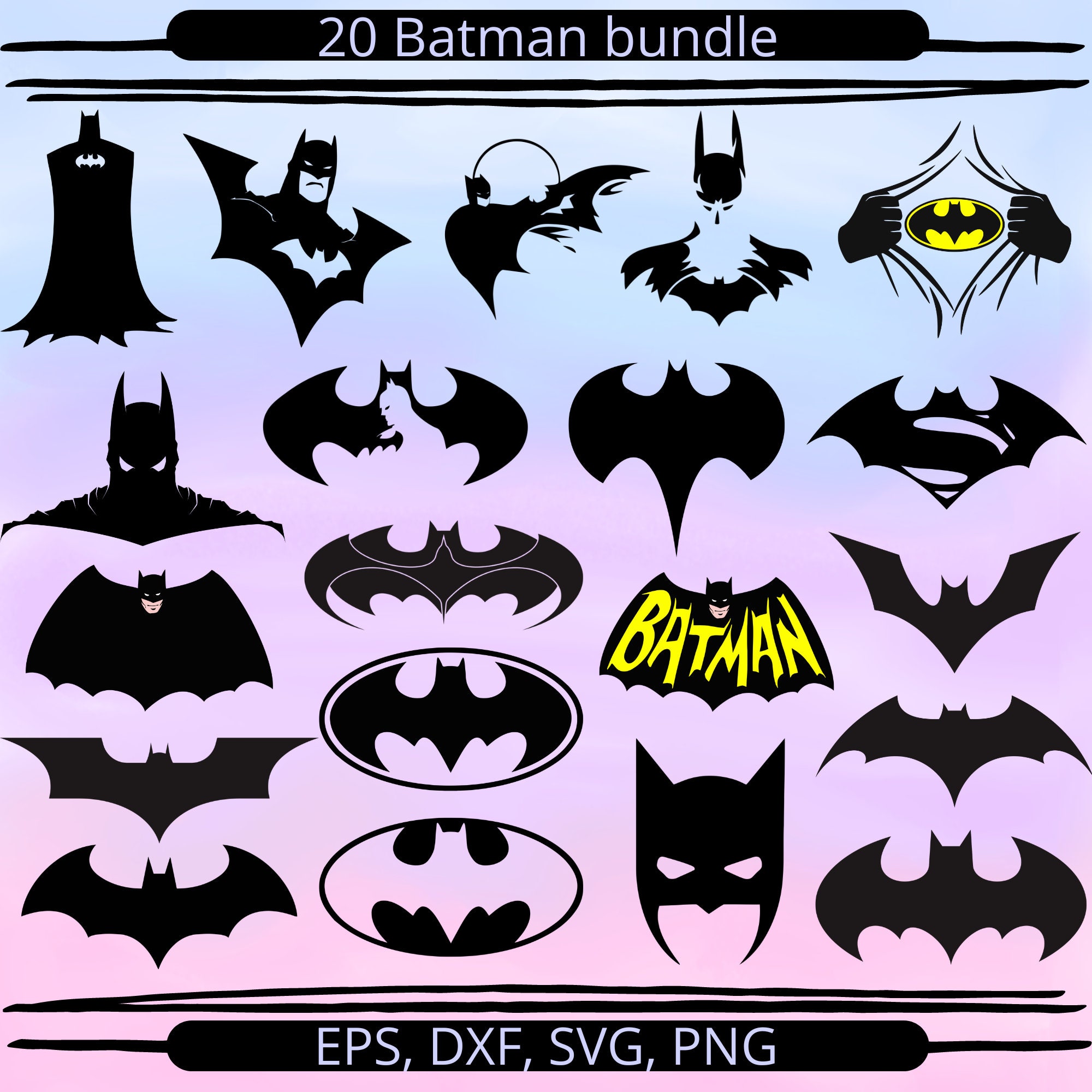 Bat Man Svg - Etsy