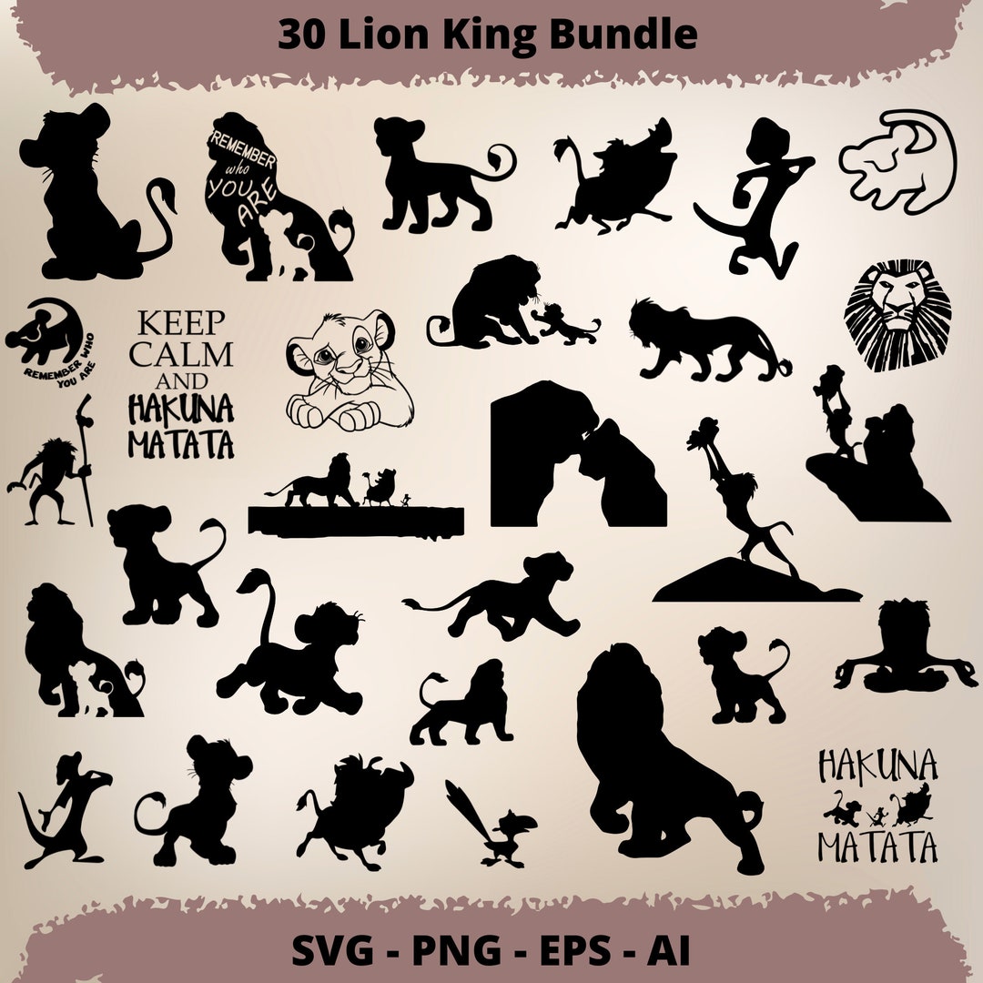 LION KING SVG, Lion King Svg Files for Cricut, Lion King Clipart, Lion ...