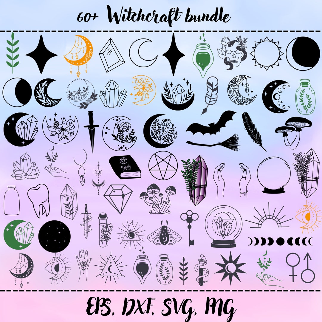 Witch Svg Bundle Witchcraft Svg Magic Svg Celestial Svg - Etsy
