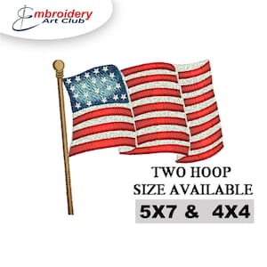 American Flag Embroidery Designs - Machine Embroidery Files - flag Embroidery designs - Pes Files