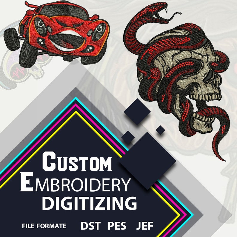Pes Format Snake Custom Embroidery Digitizing, Logo Digitizing, Embroidery Digitizing ...