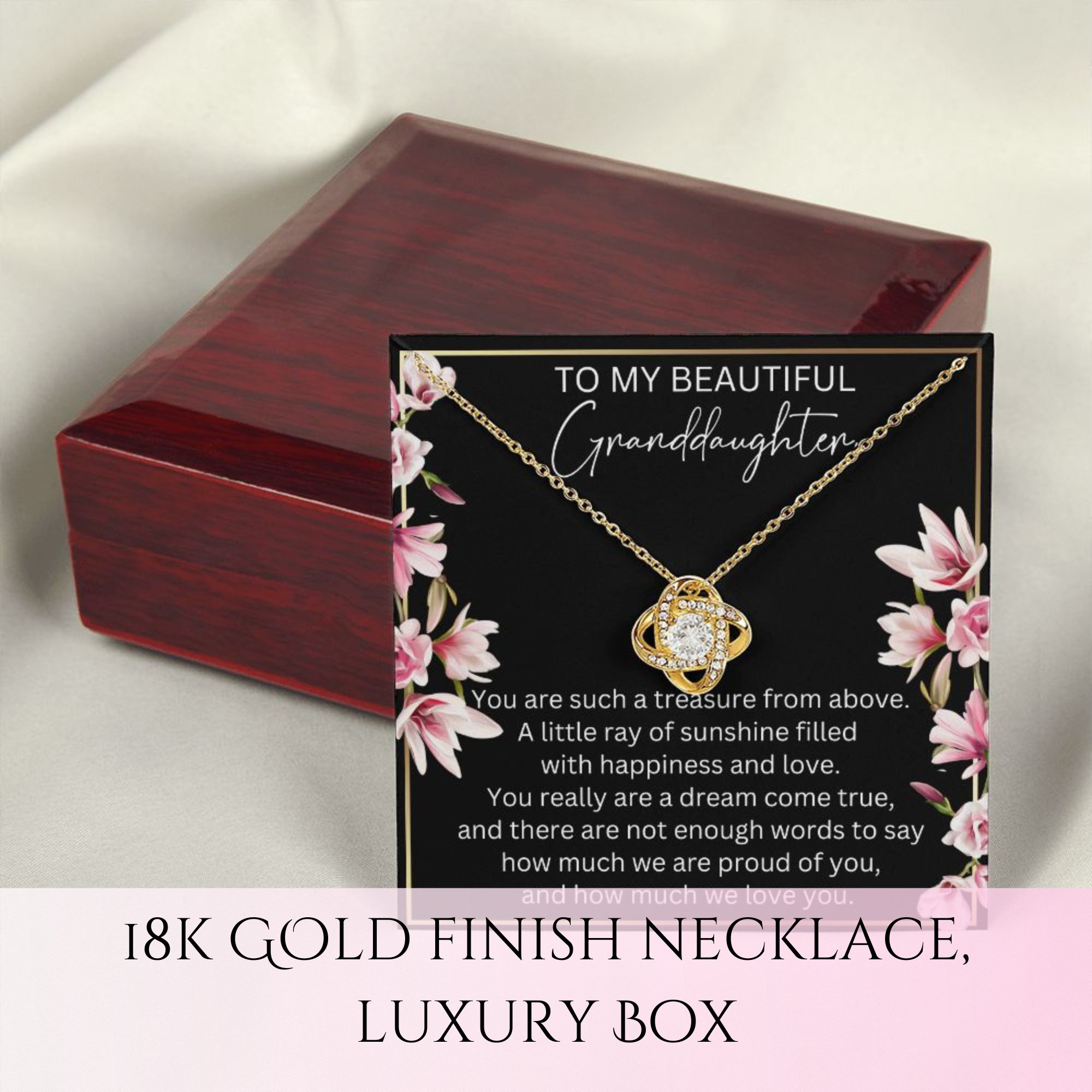 Granddaughter Necklace With Jewelry Box Granddaughter Etsy