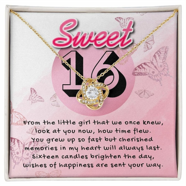 Sweet 16 birthday gift ideas for girls for niece, Sweet 16 gifts for daughter from mom, sweet sixteen necklace, Teen Gifts Necklace for her