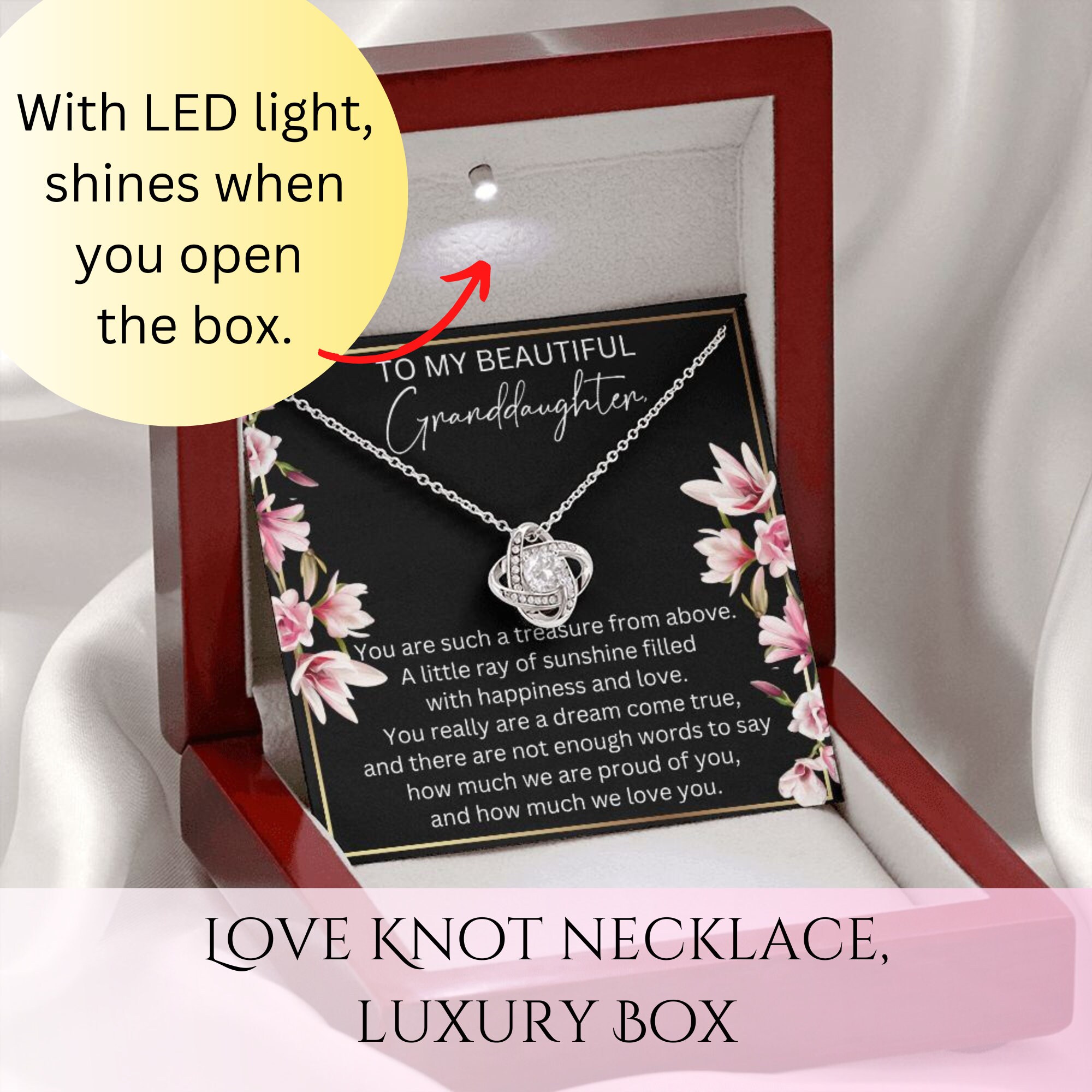 Granddaughter Necklace With Jewelry Box Granddaughter Etsy