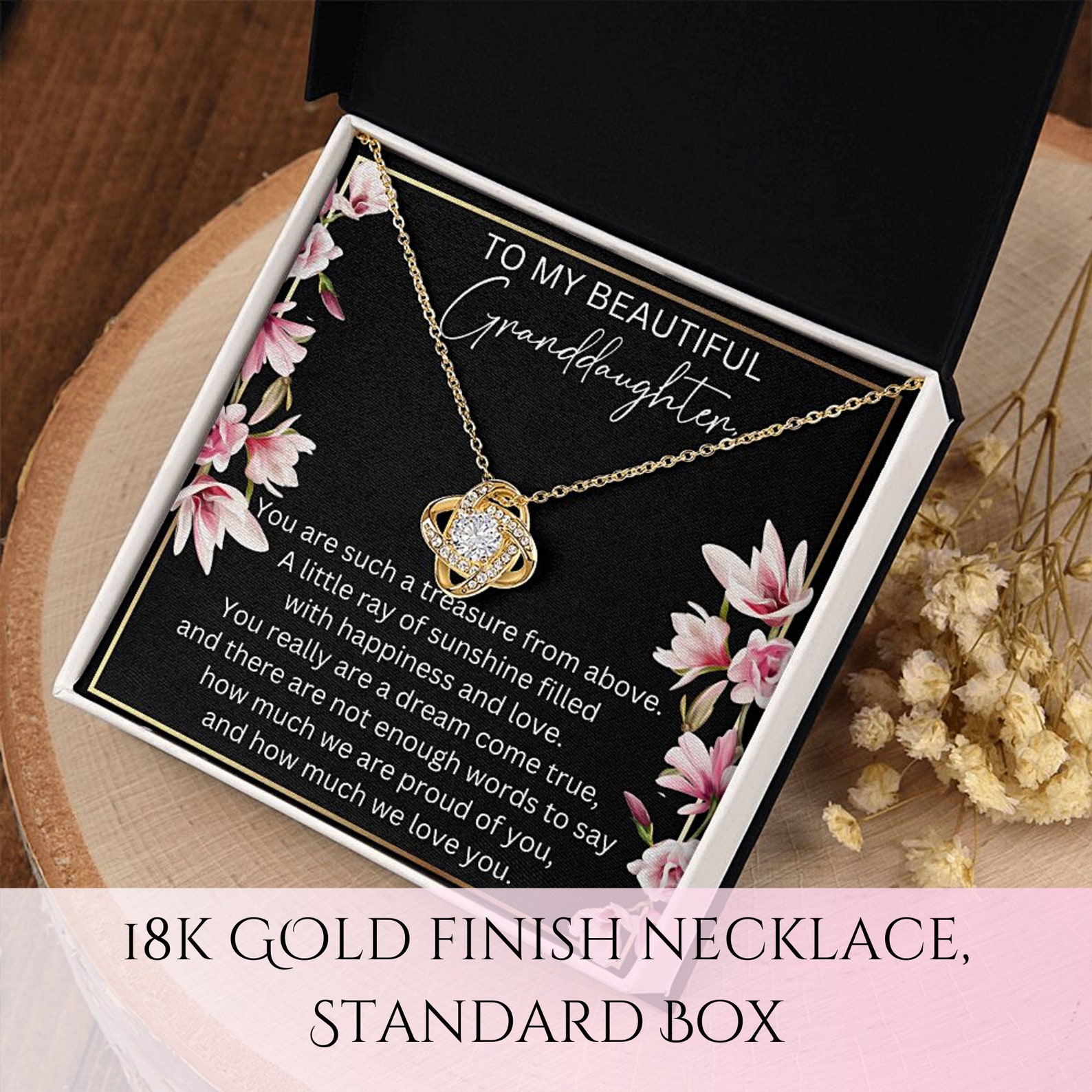 Granddaughter Necklace With Jewelry Box Granddaughter Etsy