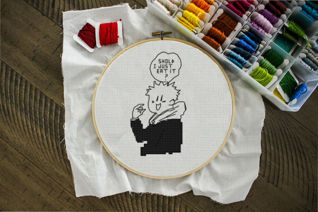 Yuji Pattern Yuji JJK Anime Cross Stitch Pattern: Funny Manga (digital Download) - Etsy
