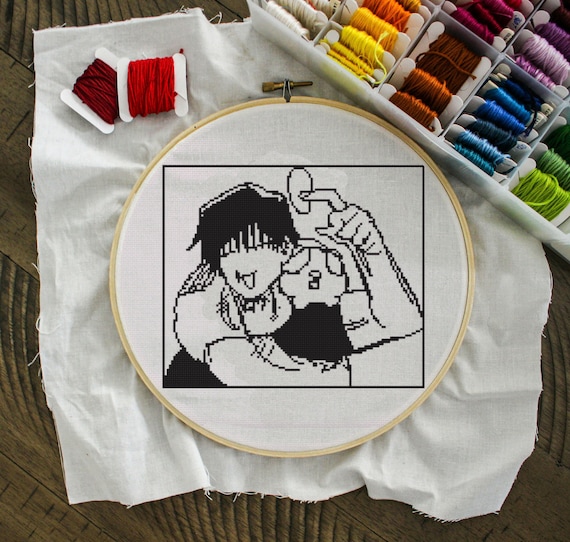 Toji Fushiguro Manga Cross Stitch Pattern: Jujutsu Kaisen Anime (PDF Pattern)