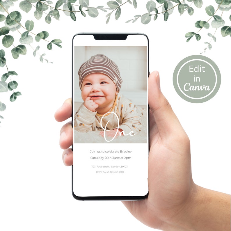 Digital Birthday Invitation Electronic Invite Canva Etsy Australia