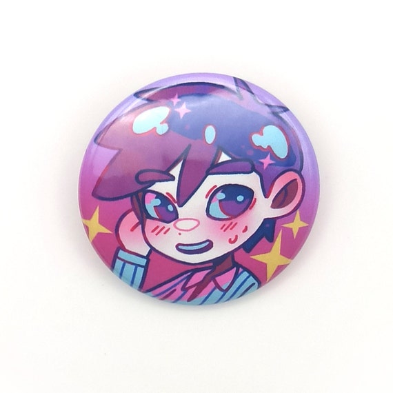 OMORI×Requiem Cafe Heart Button Pin OMORI x Requiem Cafe Keychain Blind Bag – OMOCAT