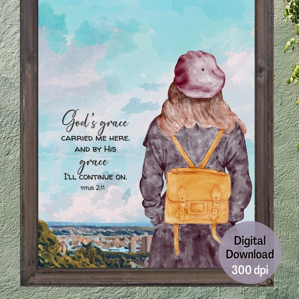 La grâce de Dieu | Je n'aurai pas peur | Art de la prophétie biblique | Art prophétique, paysage urbain