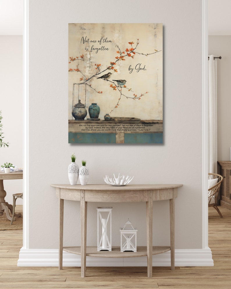 Worth More Than Sparrows Christian Wall Art | One-of-a-kind Gift ...
