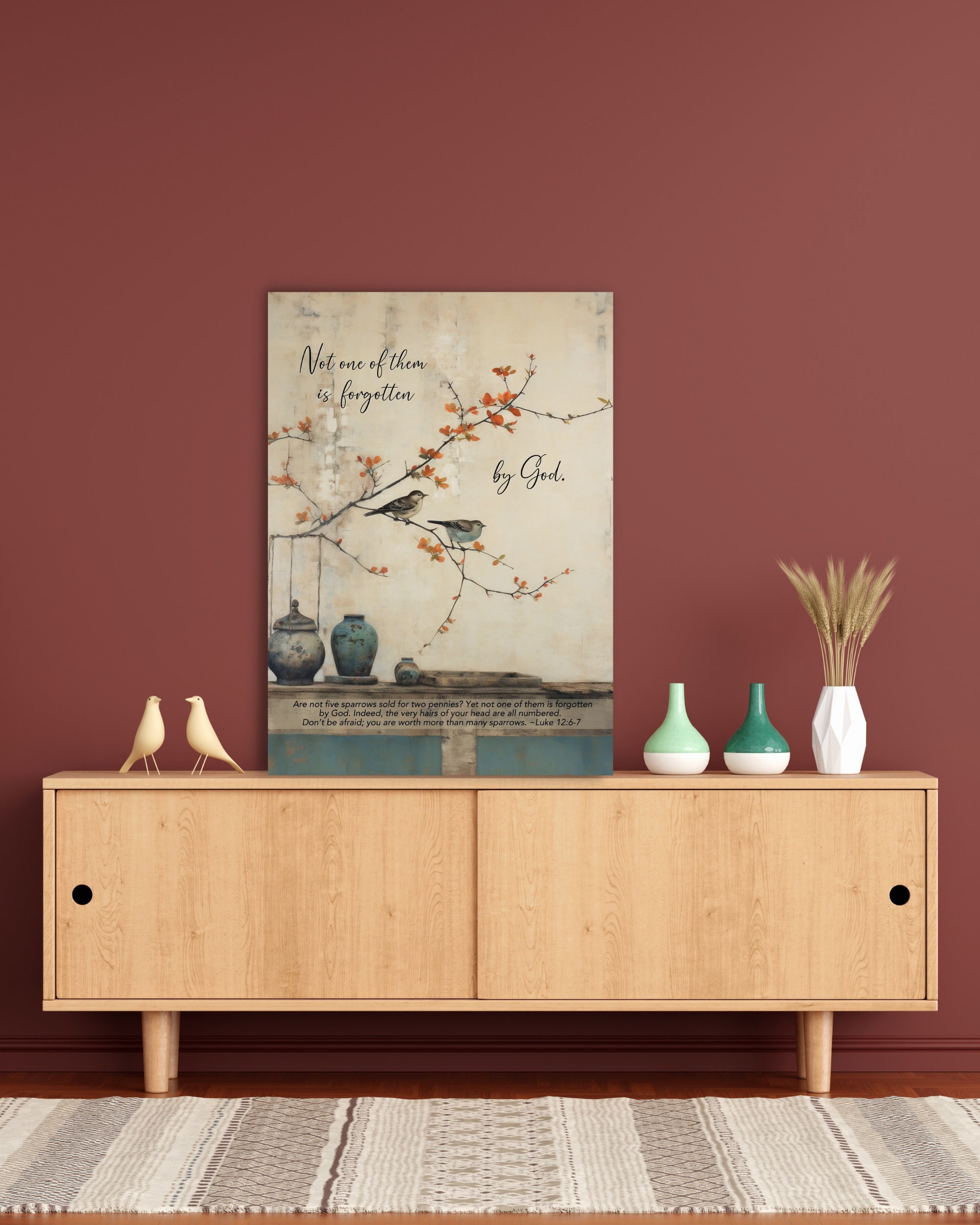 Worth More Than Sparrows Christian Wall Art | One-of-a-kind Gift ...