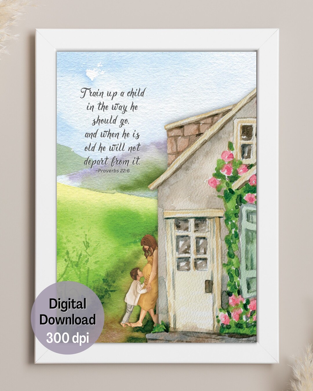 Train up a Child Christian Wall Art Bible Verse Art Scripture Print Etsy