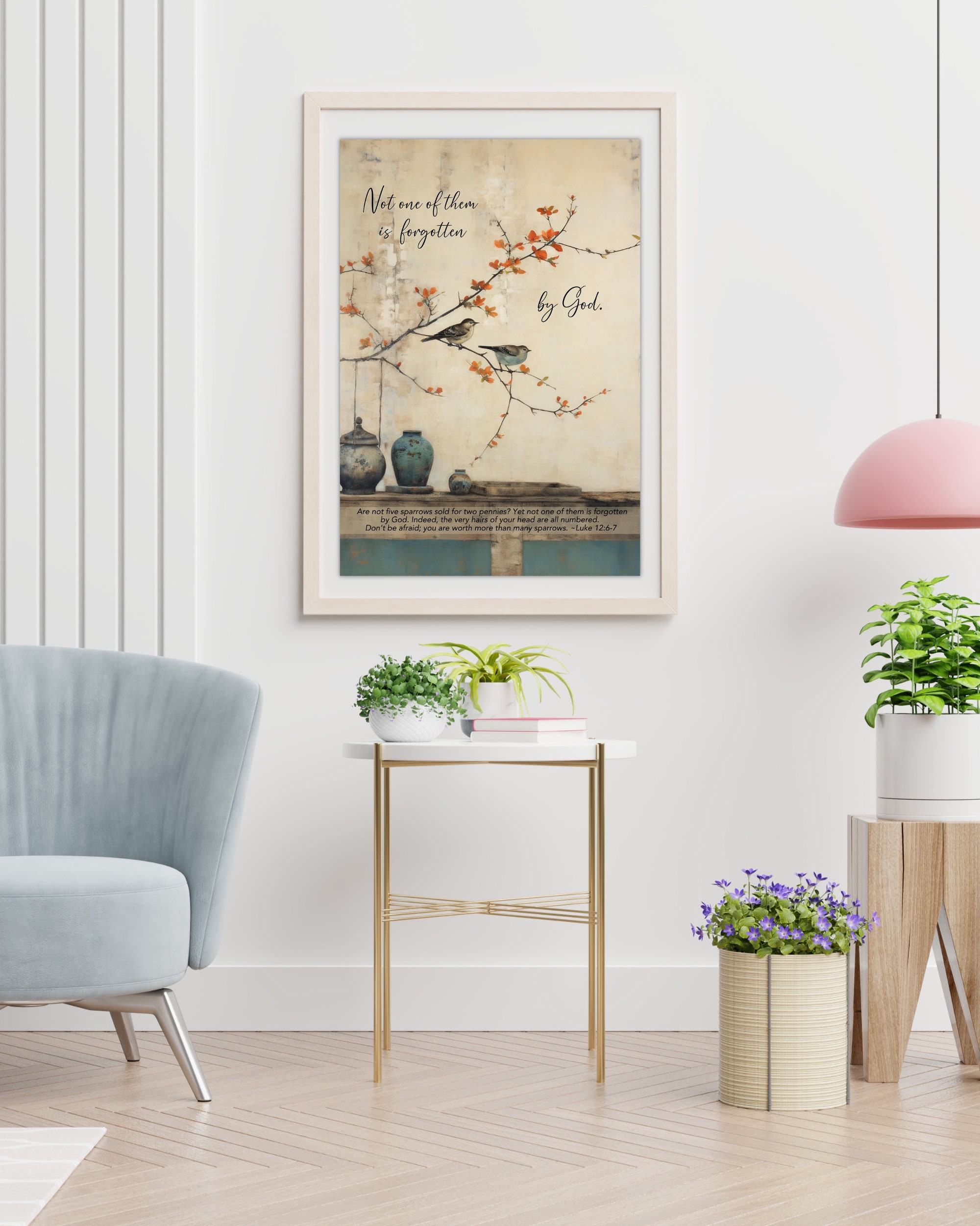 Worth More Than Sparrows Christian Wall Art | One-of-a-kind Gift ...