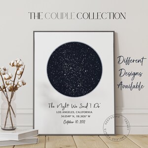 Stampa mappa stellare / Stampa cielo notturno personalizzata / Regalo mappa stellare personalizzato / Stampa "La notte in cui ci siamo incontrati" / Poster data matrimonio / Regalo esclusivo per anniversario