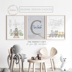 Train Poster | Train Decor Boys Room | Train Patent Prints | Train Boy Room Printable Wall Art | Toddler Bedroom Print | Kids Playroom Print
