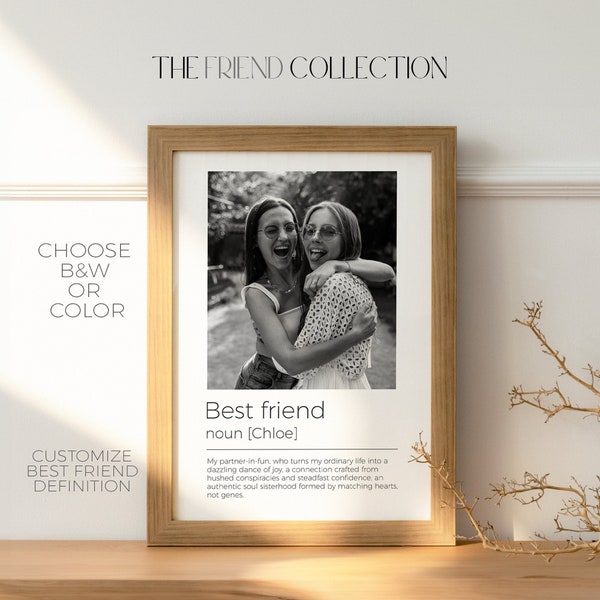 Personalized Best Friend Print | Best Friend Quote | Best Friend Definition Print | Personalized Gift for Best Friend | Birthday Photo Gift