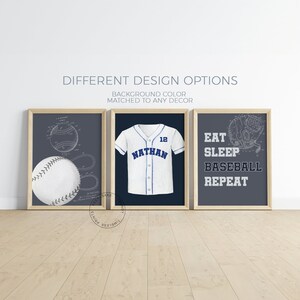 Baseball Prints, Personalized | Nursery Baseball Wall Art | Baseball Quote Jersey Print, Custom | Baseball Patents Wall Art |Boys Room Decor