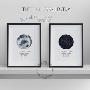 Benutzerdefinierte Sternenkarte | Night We Met Stern und Mond Drucke | Nachthimmel Poster | Jubiläumsgeschenk | Sternenkarte Poster | Sternbild Print