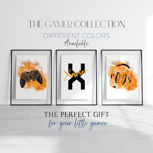 Gaming Prints, Set of 3 | Gamer Boys Bedroom Prints |Gamer Bedroom Decor |Contemporary Gaming Poster |Games Room Wall Art |Controller Prints