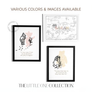 Winnie the Pooh Drucke | Pooh Kinderzimmer druckbare Kunst | Classic Pooh and Friends Inspirational Zitate |Neues Baby Geschenk |Neutrales Dekor
