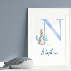 Peter Rabbit Personalized Nursery Print | Baby Boy Name Print | Beatrix ...