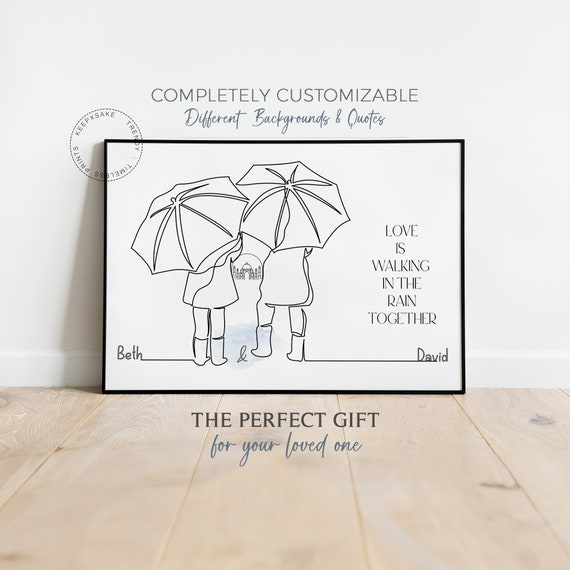 Line Art Couple Print | Custom Anniversary Print |Personalized Couple Gift Wall Art |Couple Minimalist Wall Art |New Home Contemporary Gift