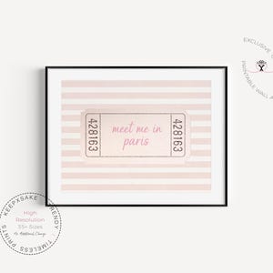 Paris Fashion Prints, Eiffel Tower, Blush Pink Bedroom Decor (Digital Download bild 7