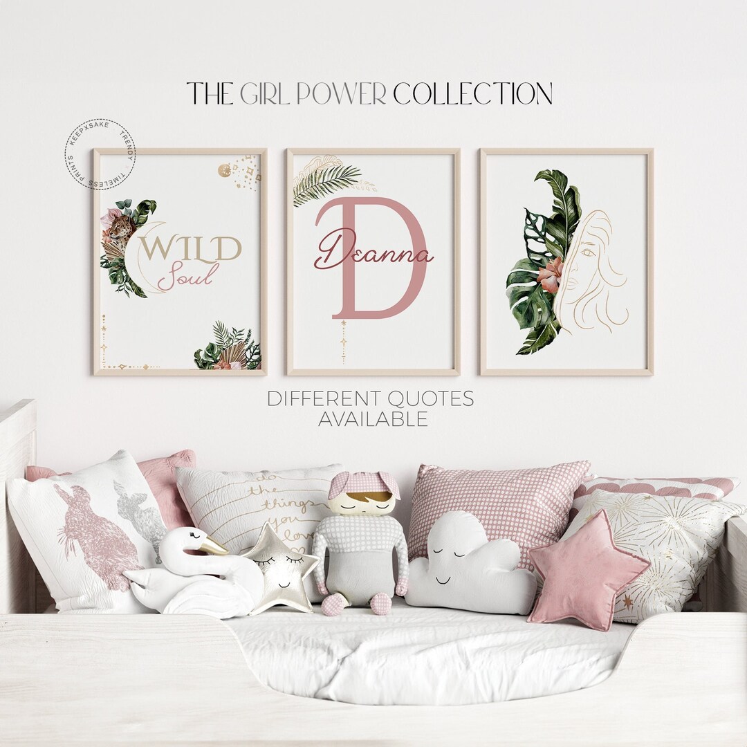 Girls Bedroom Prints Girl Power Decor Teen Girl Wild Soul Decor