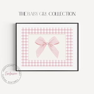 Dusty Pink Nursery Gallery Wall Art Set of 6: Swan, Bunny, Floral ...