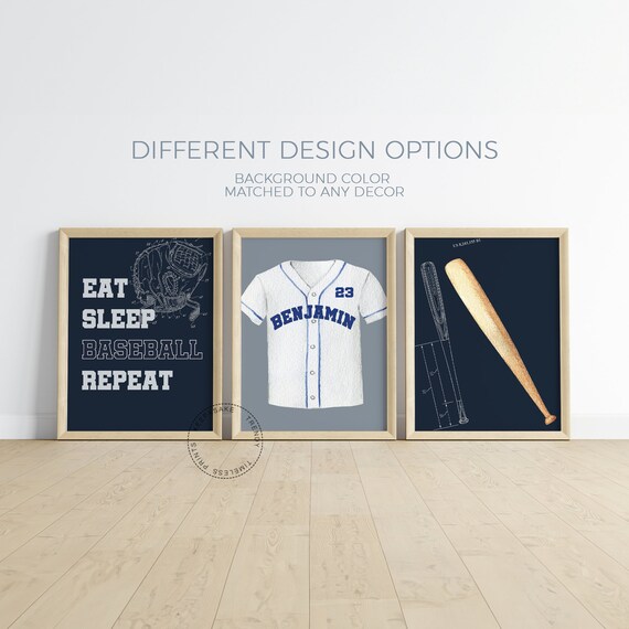 Baseball Prints, Personalized | Nursery Baseball Wall Art | Baseball Quote Jersey Patent Print | Baseball Patents Wall Art |Boys Room Decor
