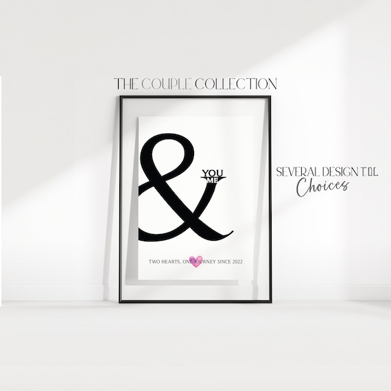 Couples You & Me Print | Couples Personalized Print | New Home Wall Art | Engagment Gift |Couples Anniversary Print |Wedding Gift for Couple