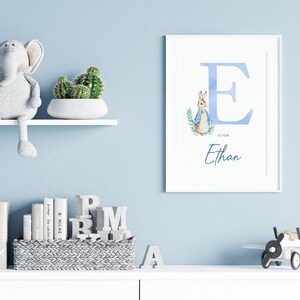 Peter Rabbit Personalized Nursery Print | Baby Boy Name Print | Beatrix ...