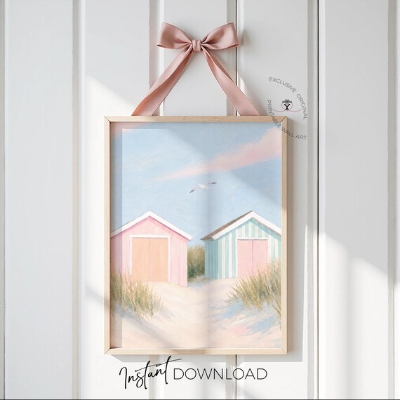 Seagull Wall Art Printable, Coastal Nursery Decor, Beach Bedroom Print, Ocean Bird Art for Kids Room, Instant Digital Download