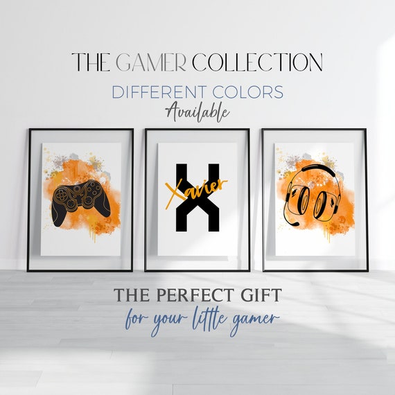 Gaming Prints, Set of 3 | Gamer Boys Bedroom Prints |Gamer Bedroom Decor |Contemporary Gaming Poster |Games Room Wall Art |Controller Prints