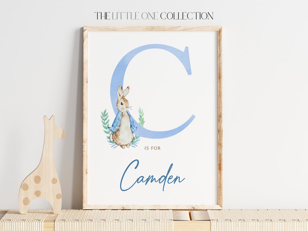 Peter Rabbit Personalized Nursery Print | Baby Boy Name Print | Beatrix ...