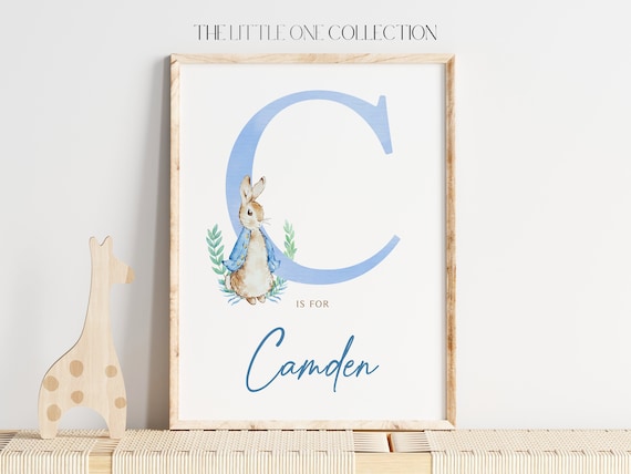 Peter Rabbit Personalized Nursery Print | Baby Boy Name Print | Beatrix Potter Nursery Print | Peter Rabbit Nursery Decor | Nursery Wall Art