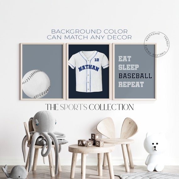 Baseball Prints, Personalized | Nursery Baseball Wall Art | Baseball Quote Jersey Print, Custom | Baseball Quote Wall Art | Boys Room Decor