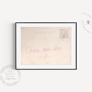 Paris Fashion Prints, Eiffel Tower, Blush Pink Bedroom Decor (Digital Download bild 9