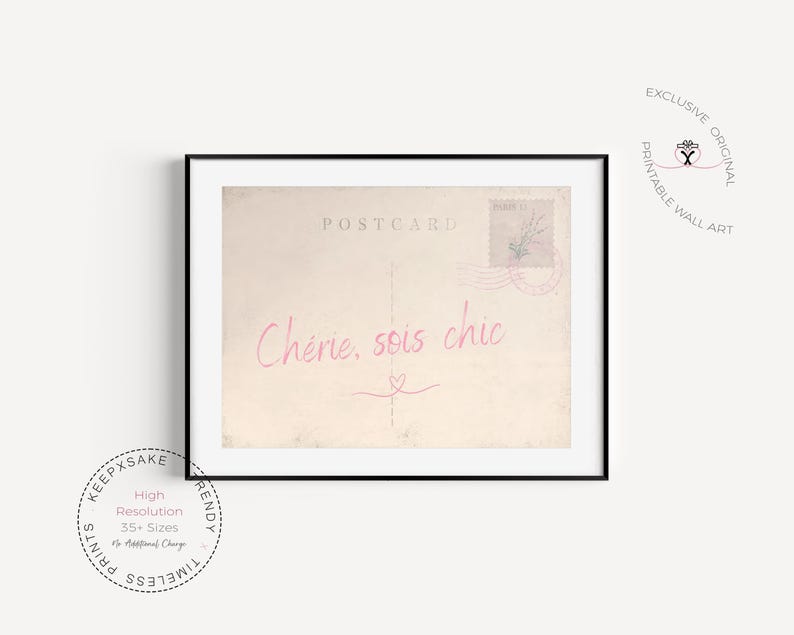 Paris Fashion Prints, Eiffel Tower, Blush Pink Bedroom Decor (Digital Download bild 9