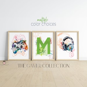Gaming Controller Prints | Personalized Gaming Prints | Gamer Gift | Games Room Wall Art | Boys Bedroom Decor | Contemporary Gamer Prints