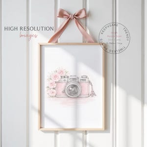 Paris Fashion Prints, Eiffel Tower, Blush Pink Bedroom Decor (Digital Download bild 5