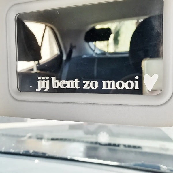 Worthy & Beloved | Spiegelsticker Jij bent zo mooi verwijderbaar vinyl wit