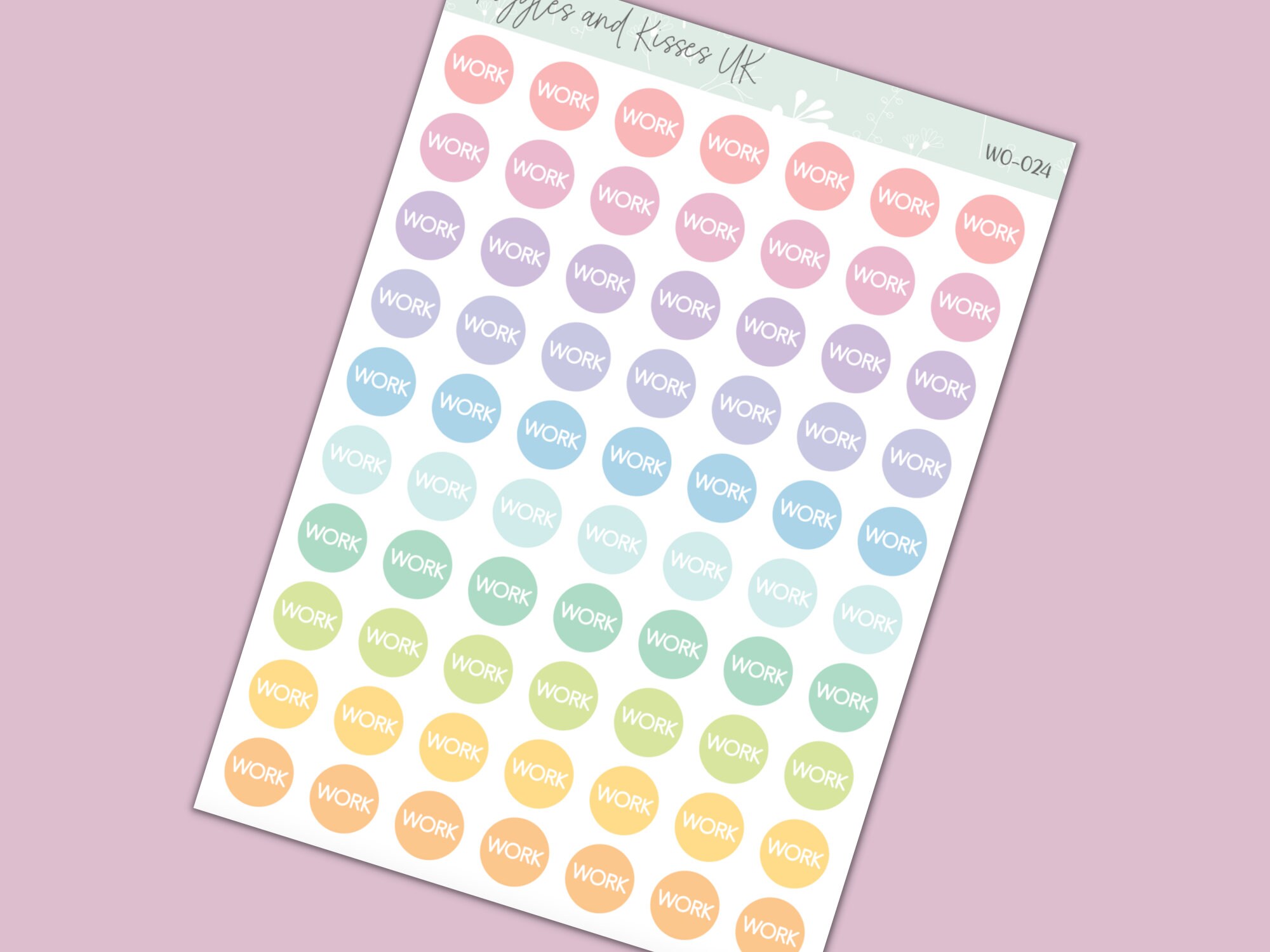 Work Planner Stickers | Circle Dot Stickers | Planner Stickers | Labels ...
