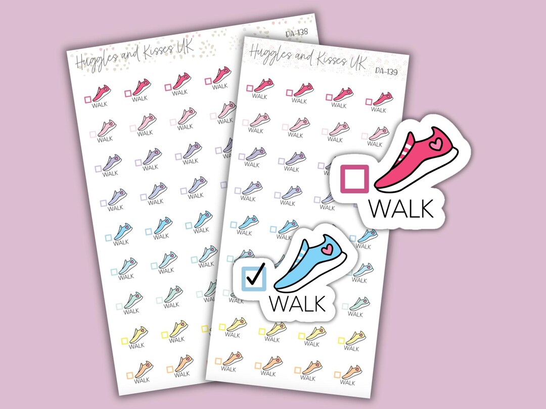 Walk / Staying Active Planner Sticker | Exercise to Do Planner Stickers ...