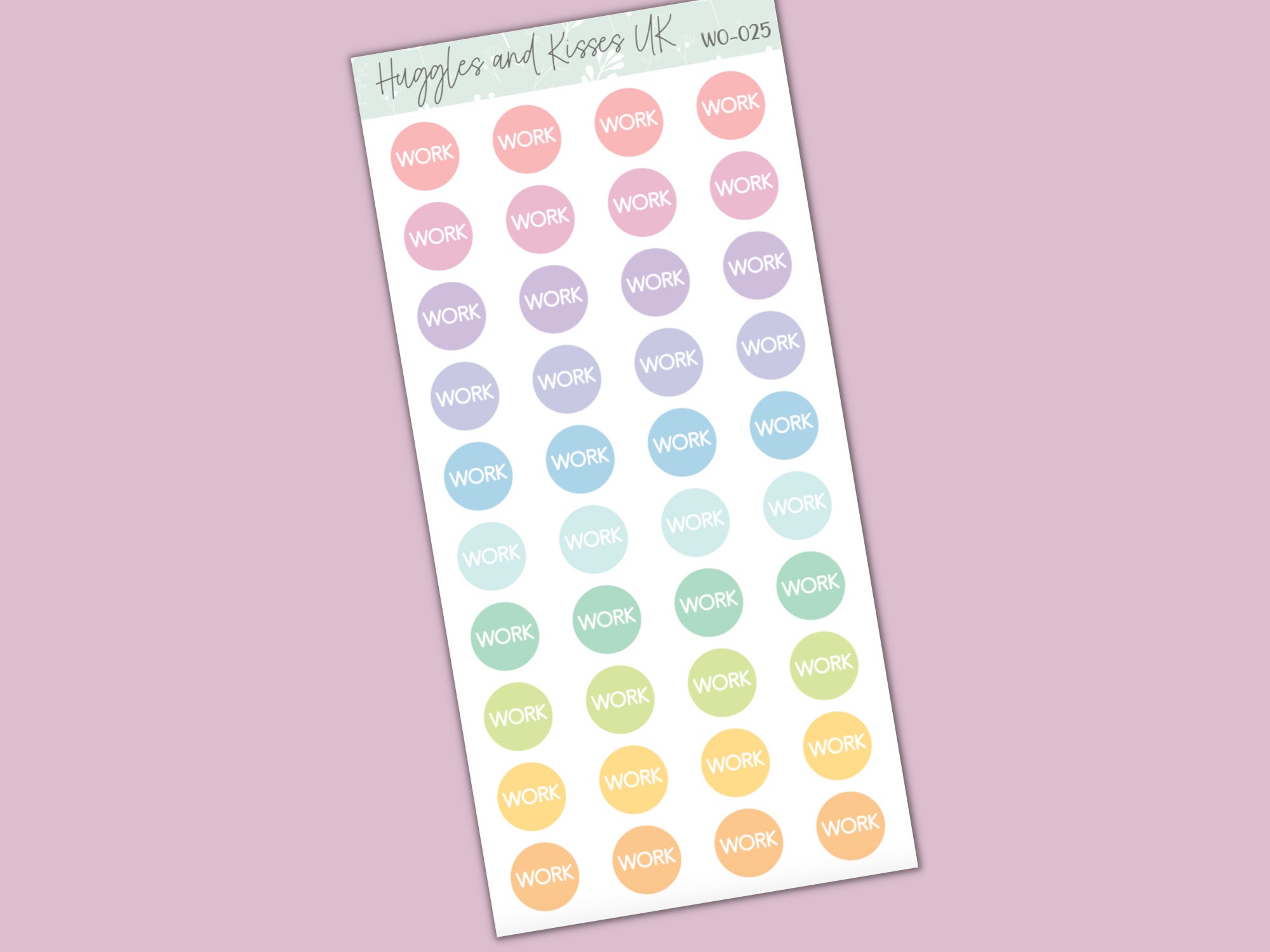 Work Planner Stickers | Circle Dot Stickers | Planner Stickers | Labels ...