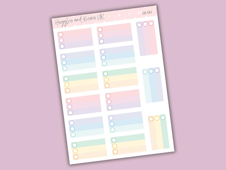 To Do Checkbox Planner Sticker Strips | Colour Checklist Boxes ...