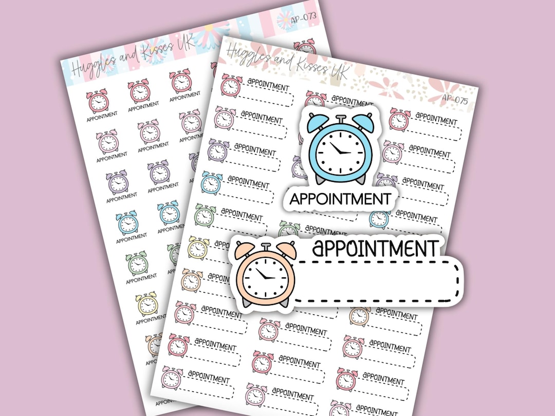 Appointment Icon Reminder Planner Stickers | Small Text Box | Planner ...